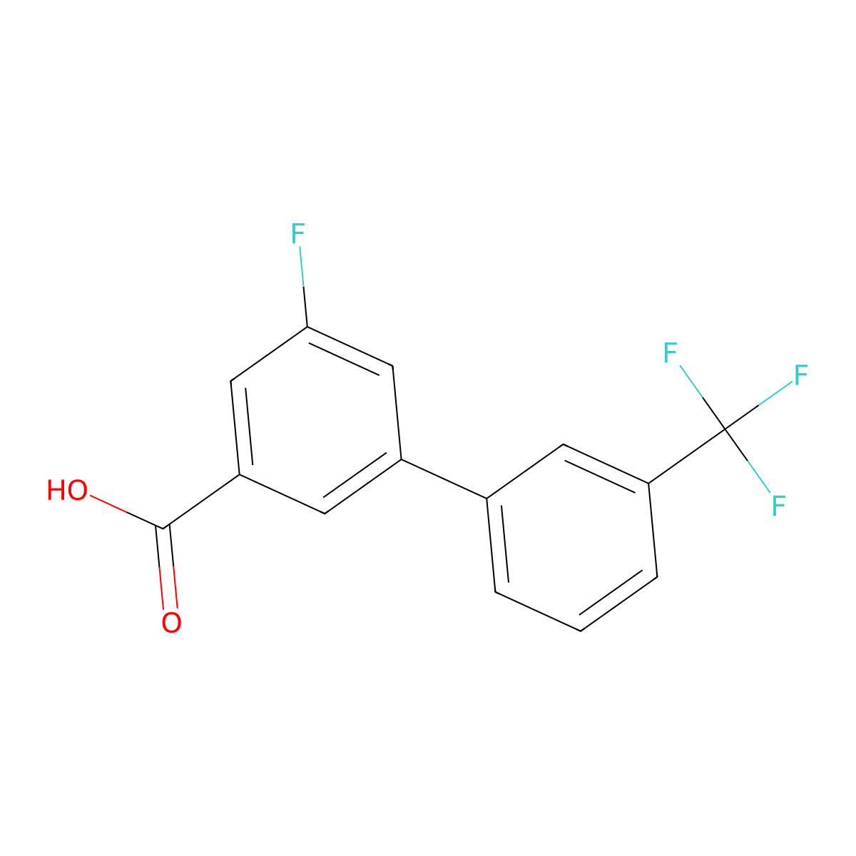 5-Fluoro-3-(3-trifluoromethylphenyl)benzoic acid molecular structure, CAS 1261772-10-4
