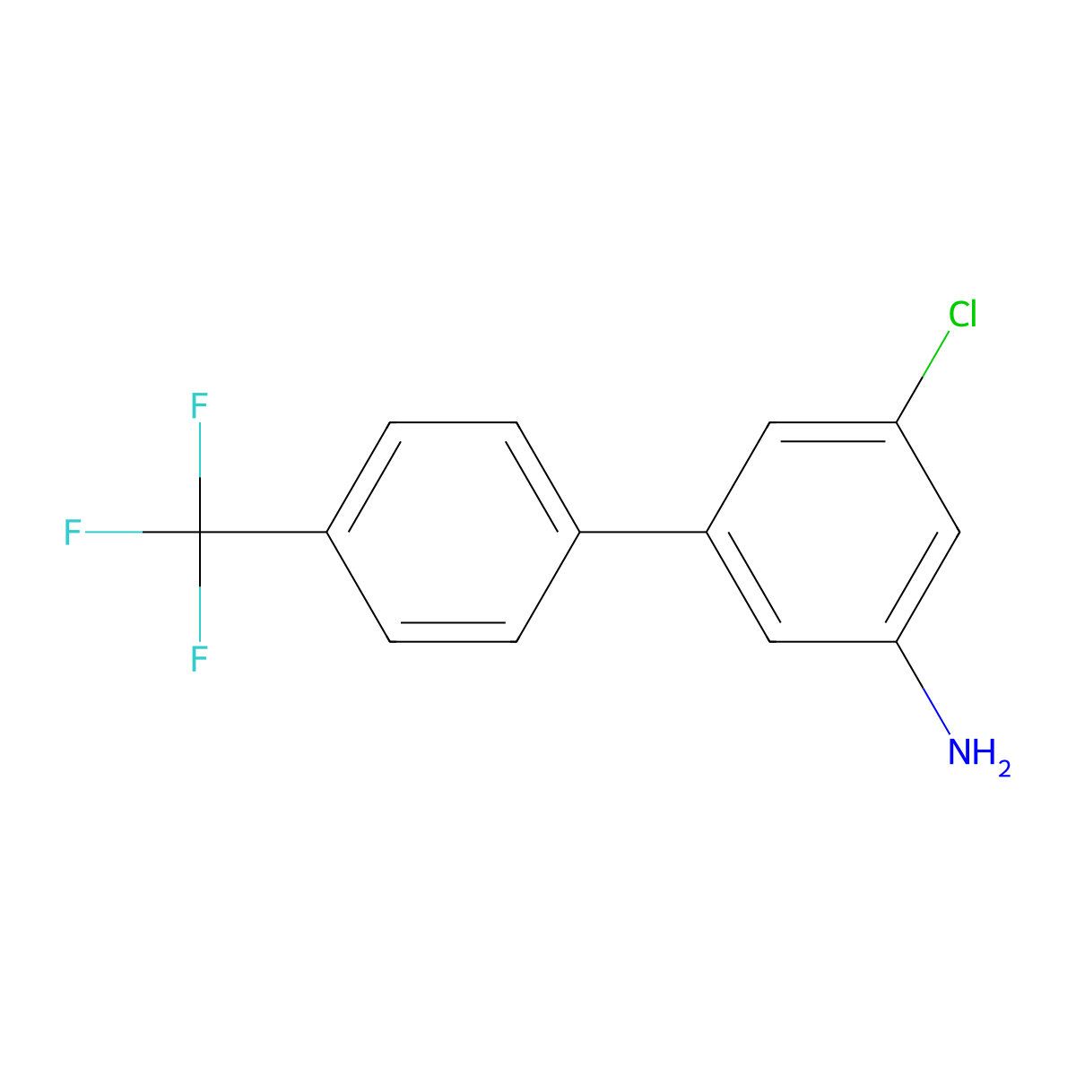 3-Amino-5-chloro-4'-(trifluoromethyl)biphenyl molecular structure, CAS 1261772-46-6