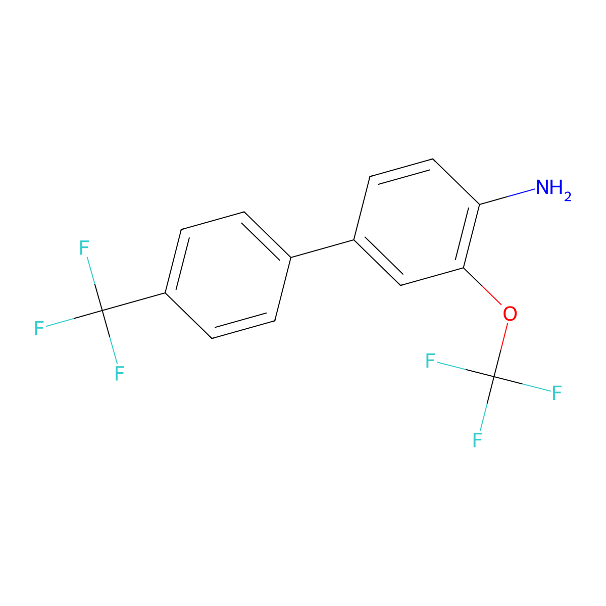 4-Amino-3-(trifluoromethoxy)-4'-(trifluoromethyl)biphenyl molecular structure, CAS 1261772-58-0