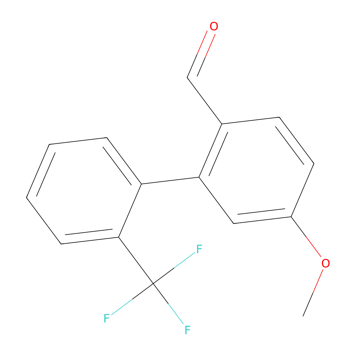 5-Methoxy-2'-(trifluoromethyl)biphenyl-2-carbaldehyde molecular structure, CAS 1261773-22-1
