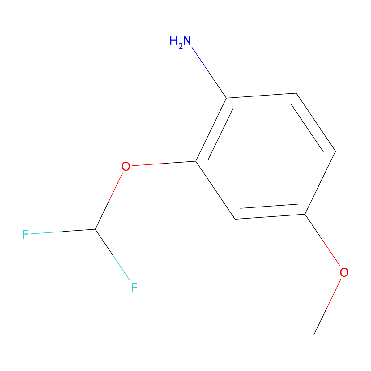 2-(Difluoromethoxy)-4-methoxyaniline molecular structure, CAS 1261775-01-2
