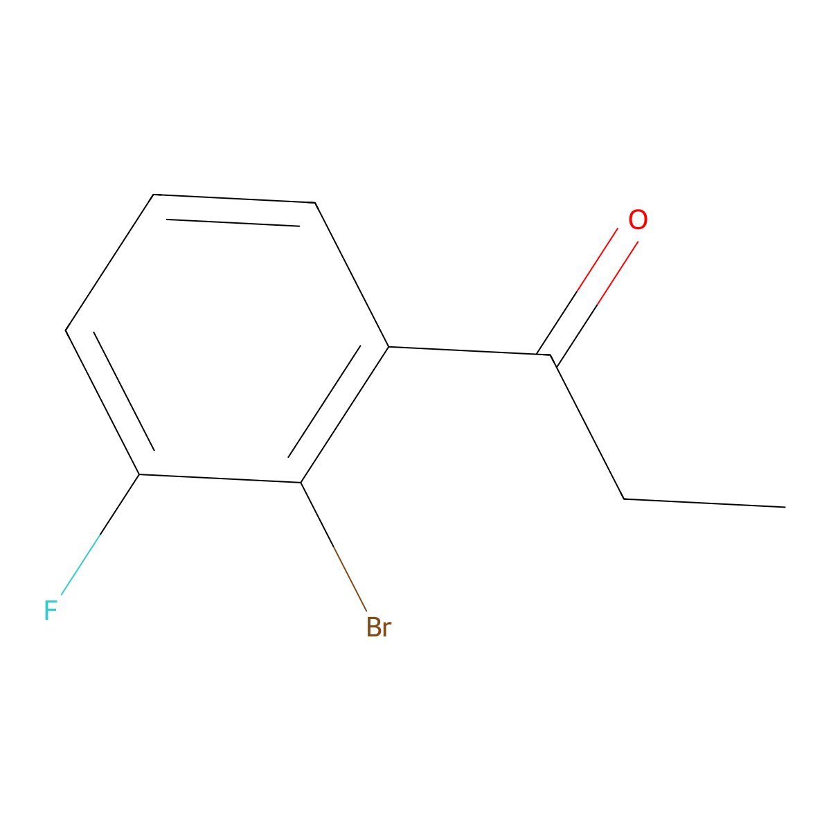 1-(2-Bromo-3-fluorophenyl)propan-1-one molecular structure, CAS 1261775-92-1