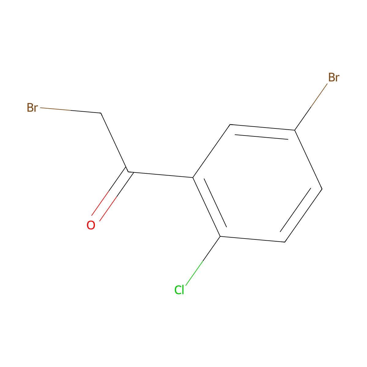 5-Bromo-2-chlorophenacyl bromide molecular structure, CAS 1261775-99-8
