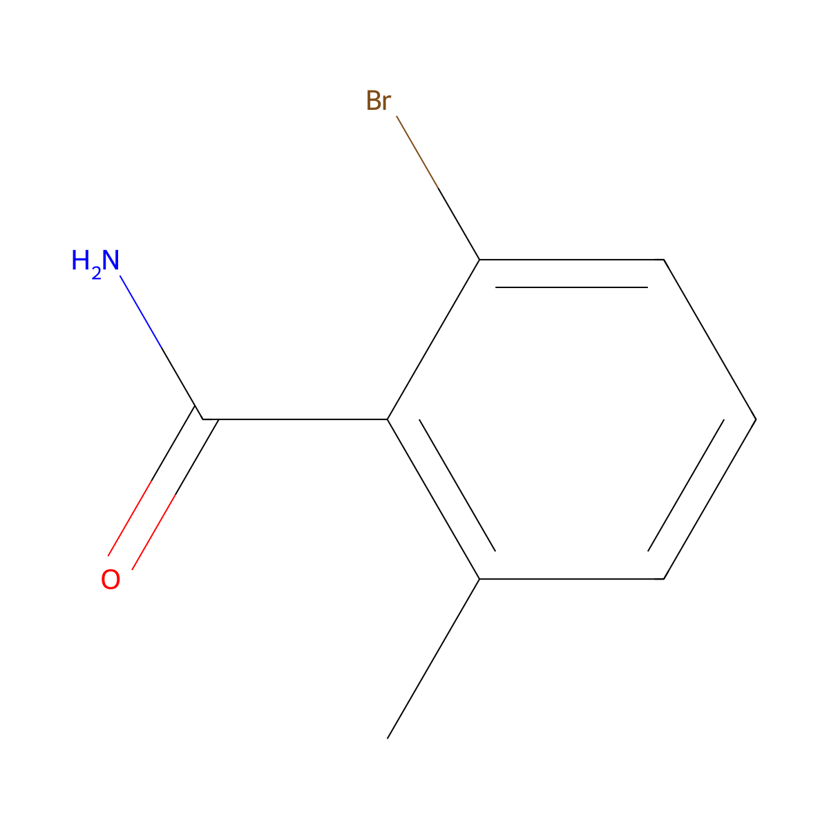 2-Bromo-6-methylbenzamide molecular structure, CAS 1261776-64-0