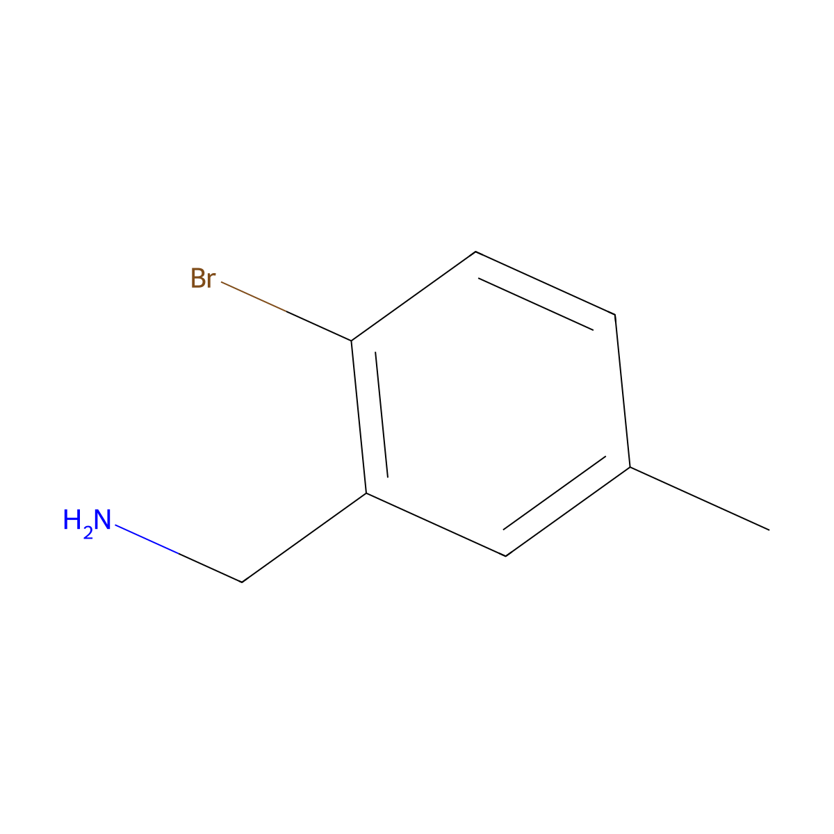(2-Bromo-5-methylphenyl)methanamine molecular structure, CAS 1261776-69-5