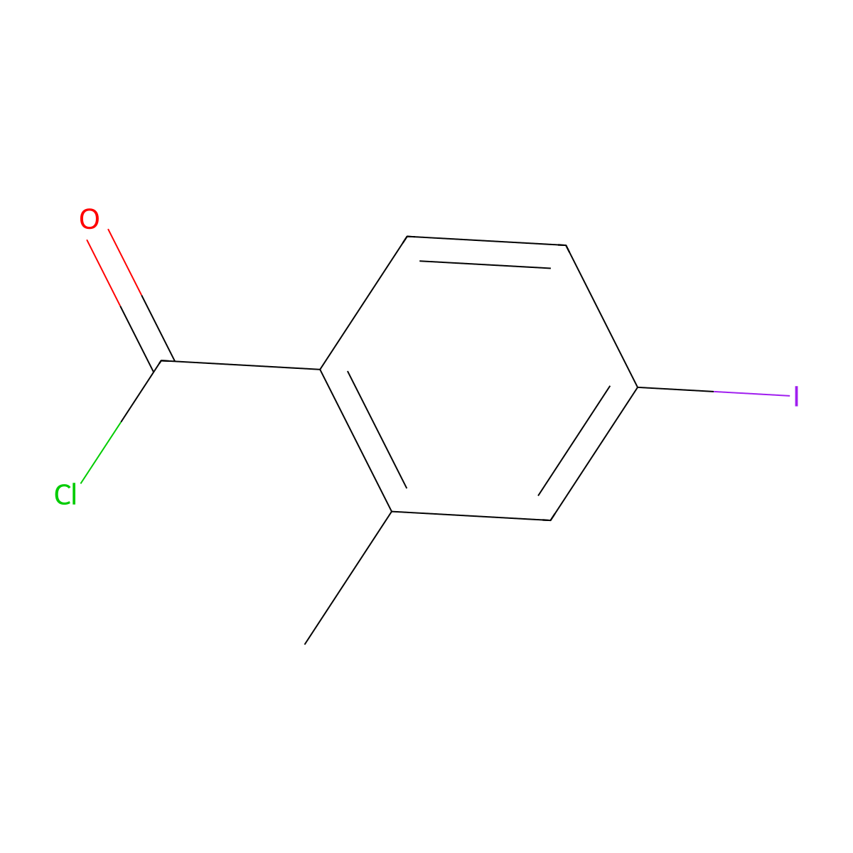 4-Iodo-2-methylbenzoyl chloride molecular structure, CAS 1261777-06-3