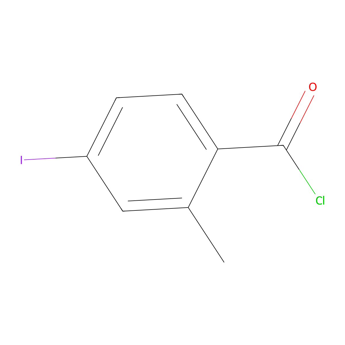 4-Iodo-2-methylbenzoyl chloride molecular structure, CAS 1261777-06-3