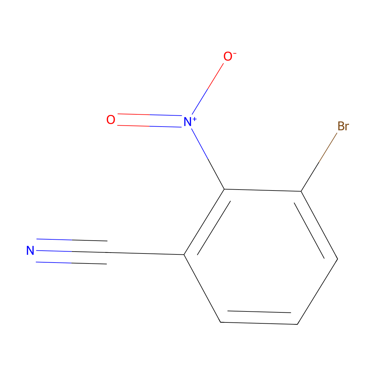 3-Bromo-2-nitrobenzonitrile molecular structure, CAS 1261777-18-7