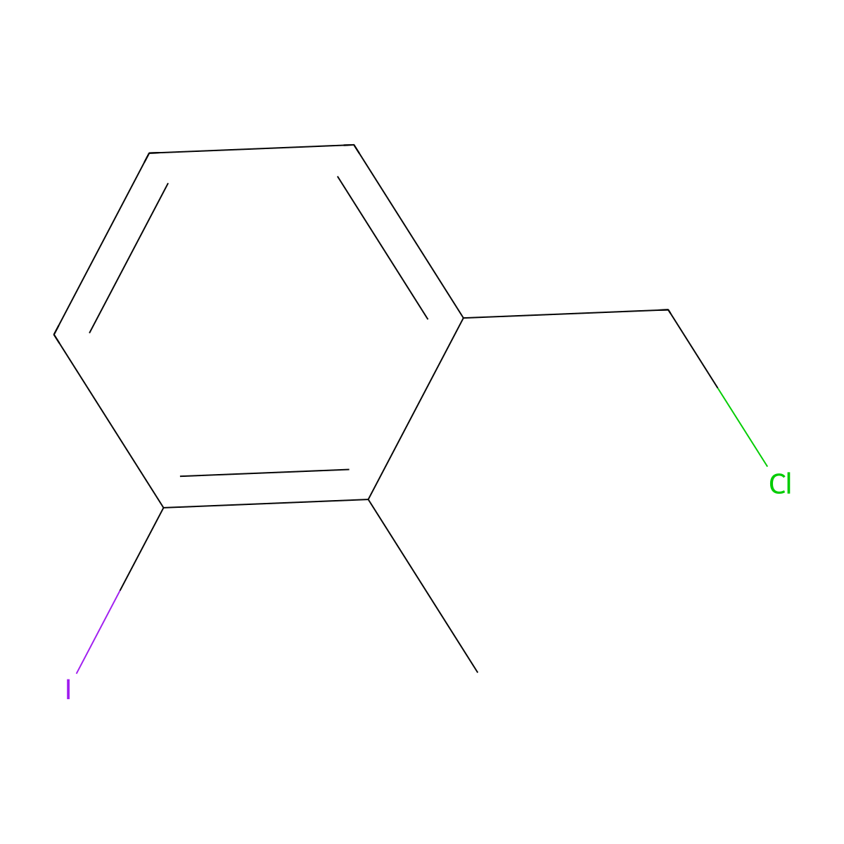 1-(Chloromethyl)-3-iodo-2-methylbenzene molecular structure, CAS 1261777-28-9