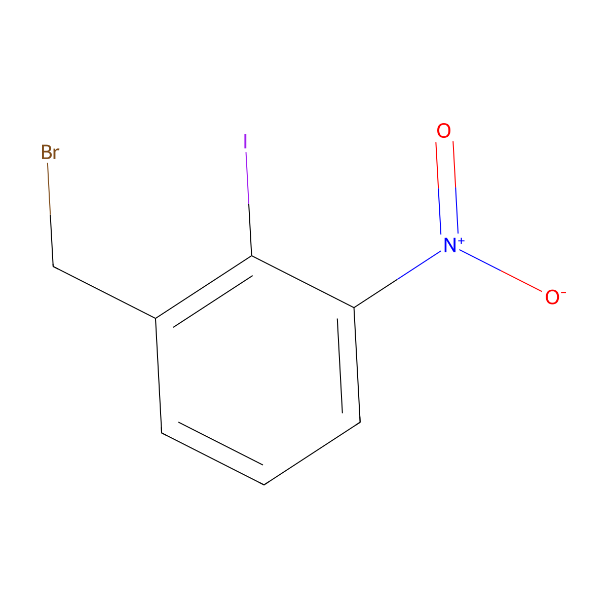 2-Iodo-3-nitrobenzyl bromide molecular structure, CAS 1261777-67-6