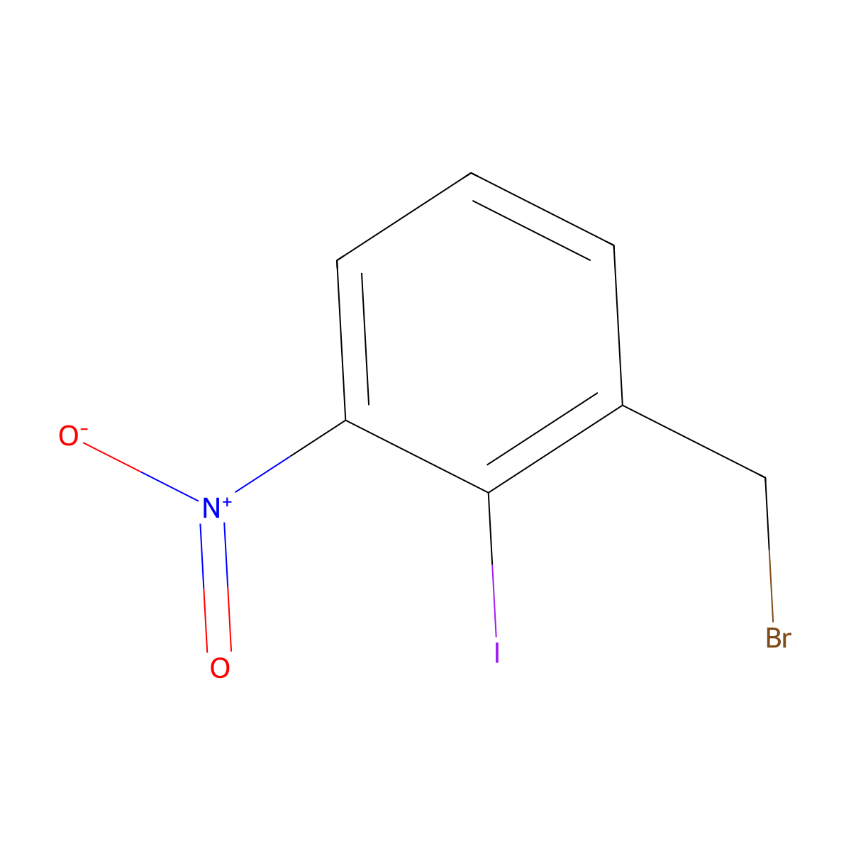 2-Iodo-3-nitrobenzyl bromide molecular structure, CAS 1261777-67-6