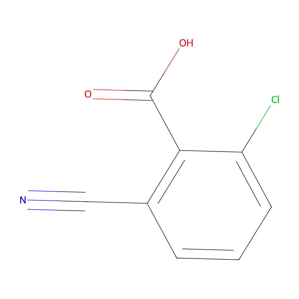 2-Chloro-6-cyanobenzoic acid molecular structure, CAS 1261777-70-1