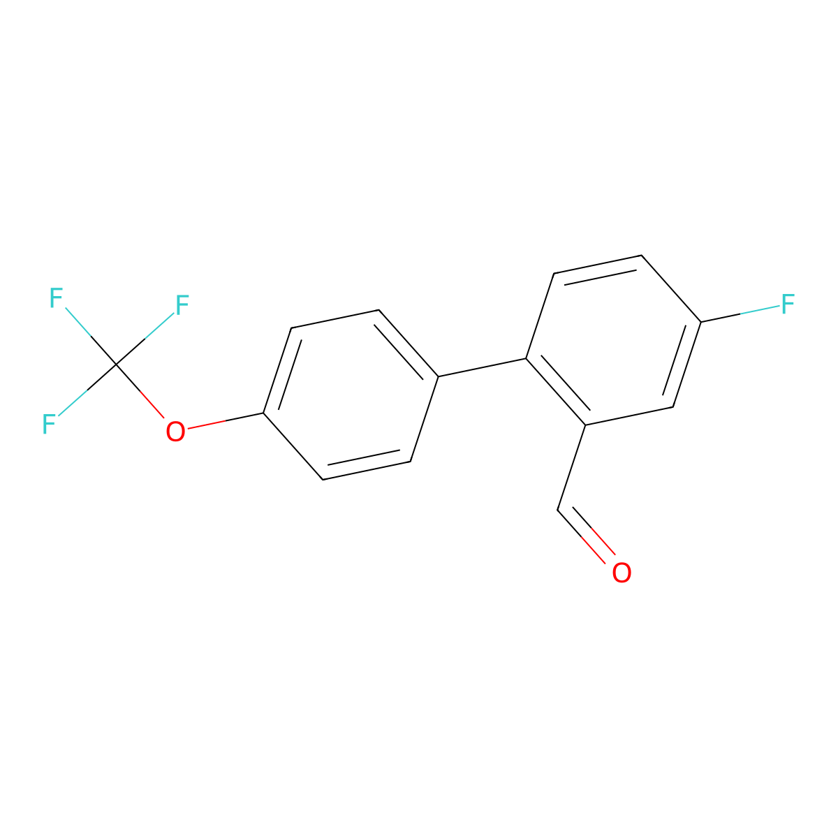 4-Fluoro-4'-(trifluoromethoxy)[1,1'-biphenyl]-2-carboxaldehyde molecular structure, CAS 1261777-85-8