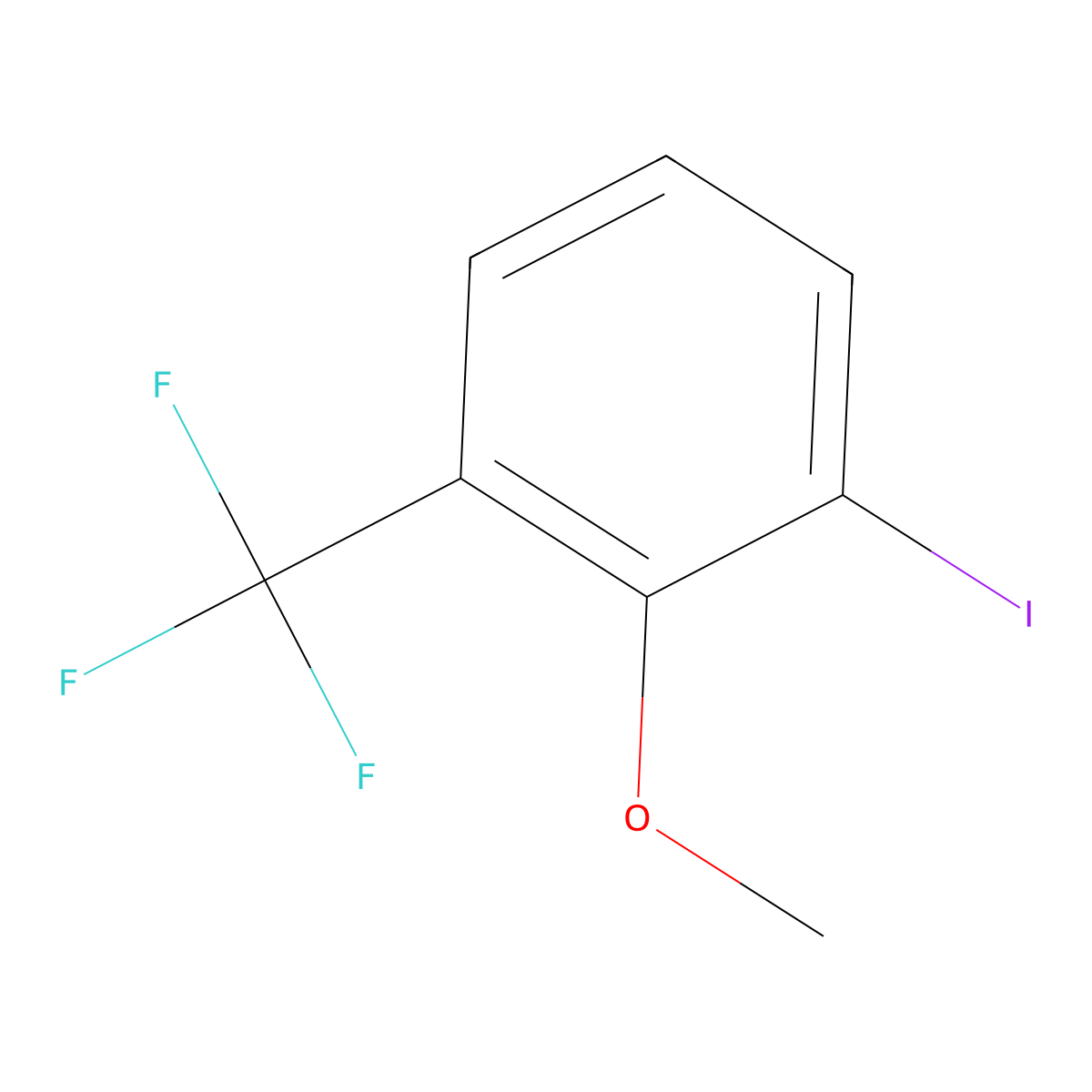 1-Iodo-2-methoxy-3-(trifluoromethyl)benzene molecular structure, CAS 1261777-92-7