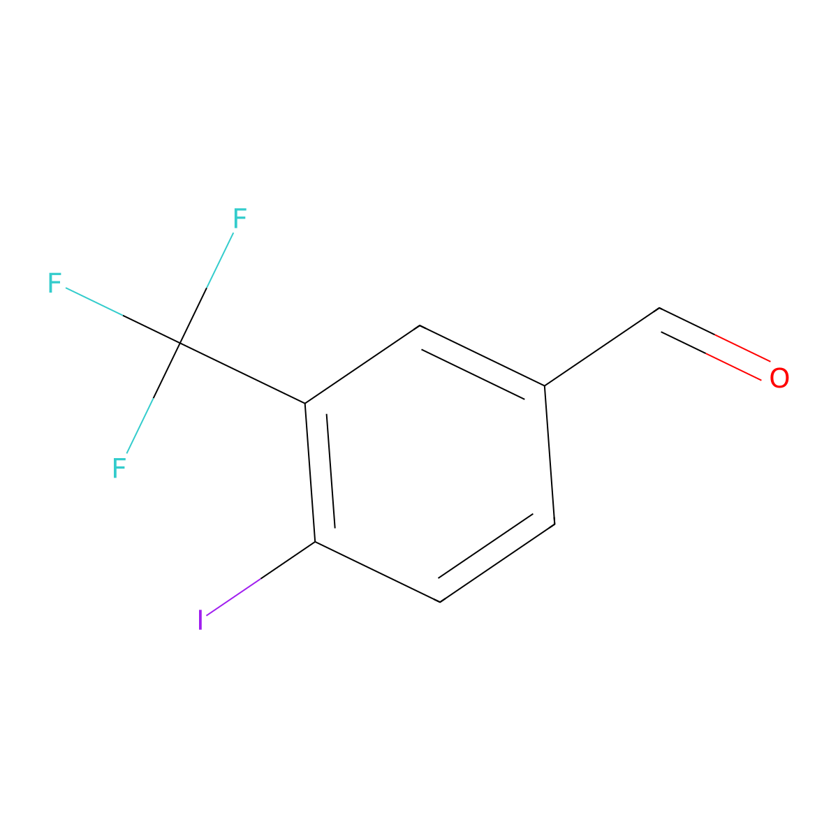 4-Iodo-3-(trifluoromethyl)benzaldehyde molecular structure, CAS 1261777-98-3