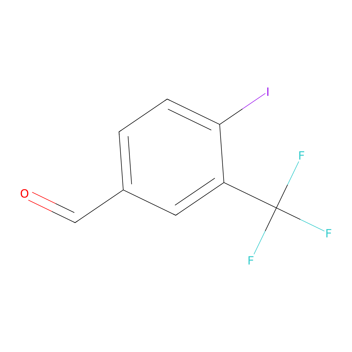 4-Iodo-3-(trifluoromethyl)benzaldehyde molecular structure, CAS 1261777-98-3