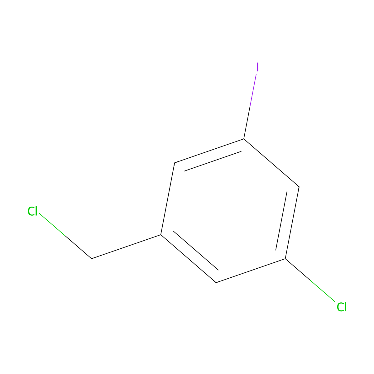 1-Chloro-3-(chloromethyl)-5-iodobenzene molecular structure, CAS 1261778-62-4