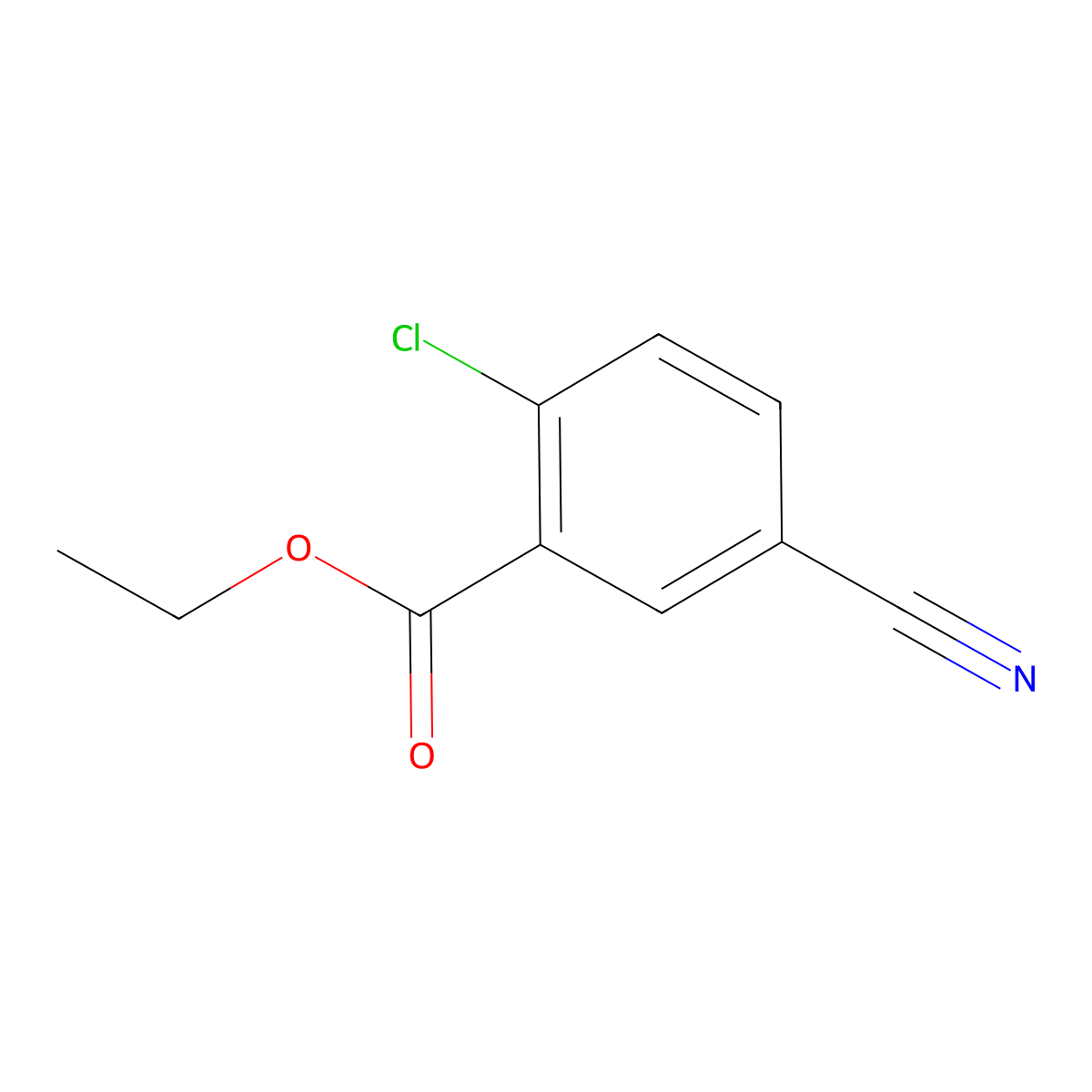 Ethyl 2-chloro-5-cyanobenzoate molecular structure, CAS 1261779-36-5