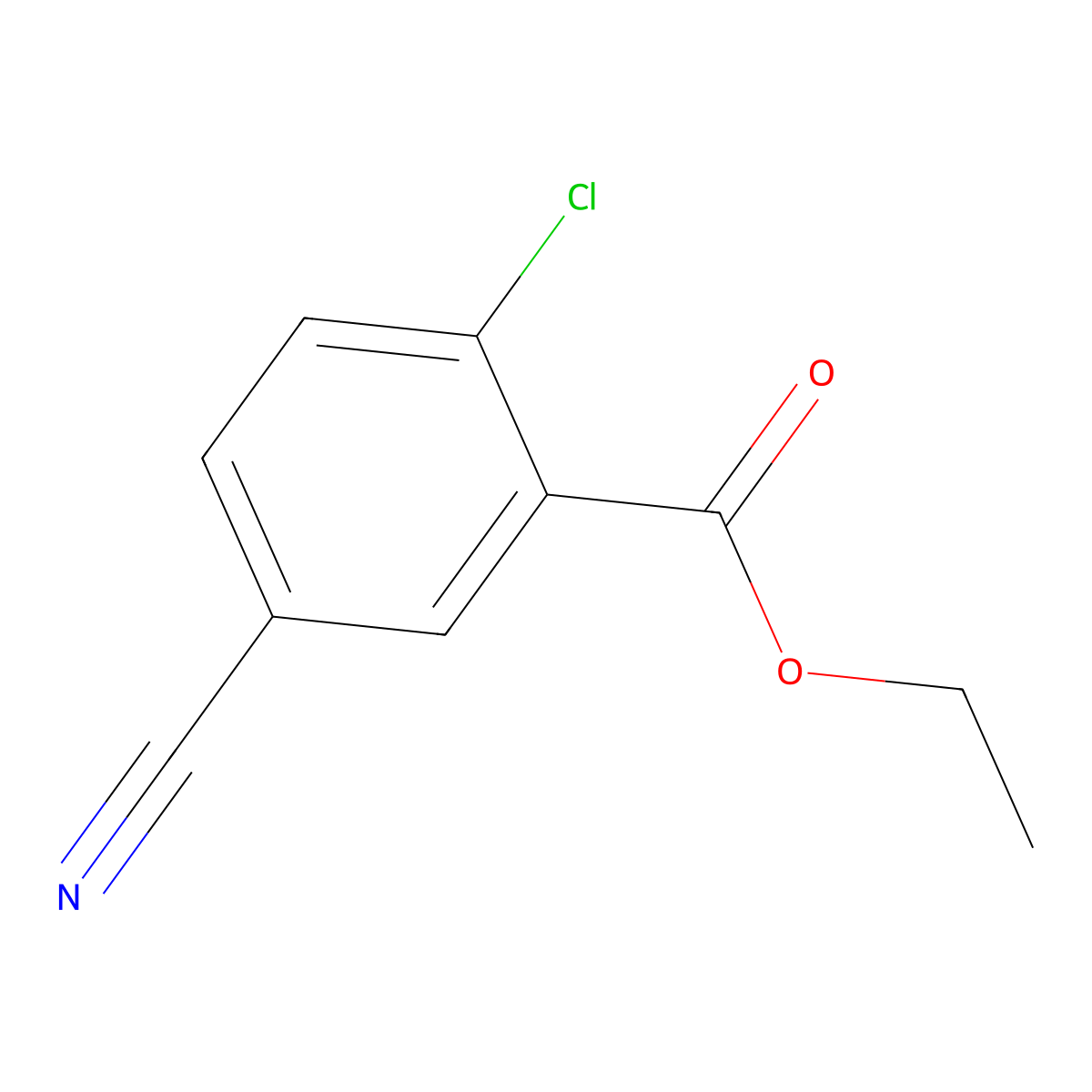 Ethyl 2-chloro-5-cyanobenzoate molecular structure, CAS 1261779-36-5