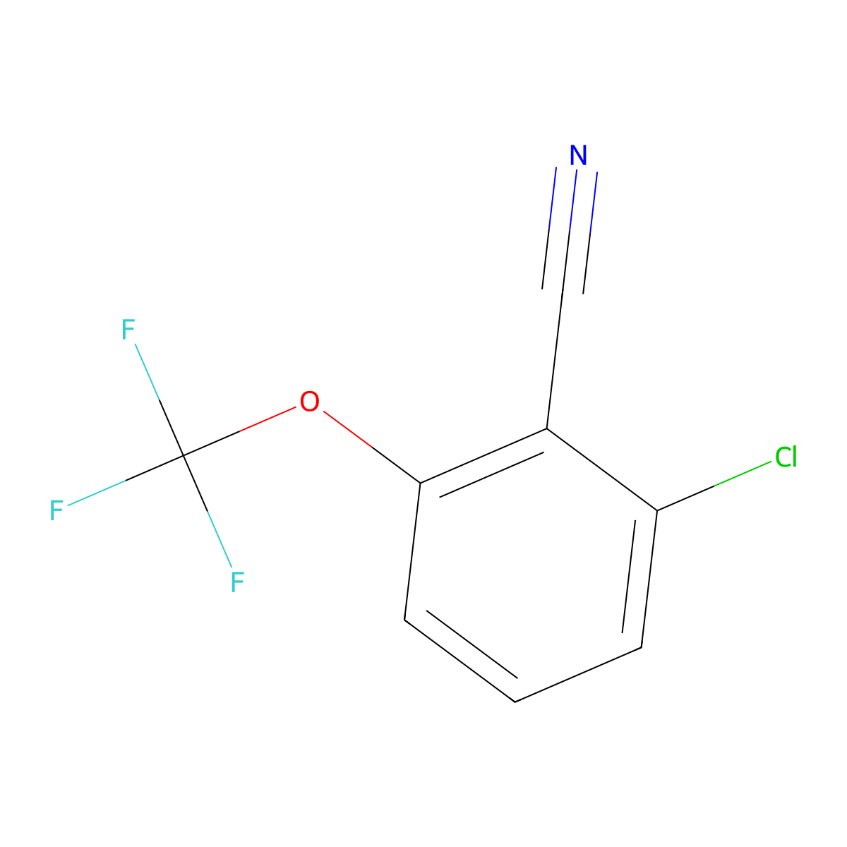 2-Chloro-6-(trifluoromethoxy)benzonitrile molecular structure, CAS 1261779-40-1