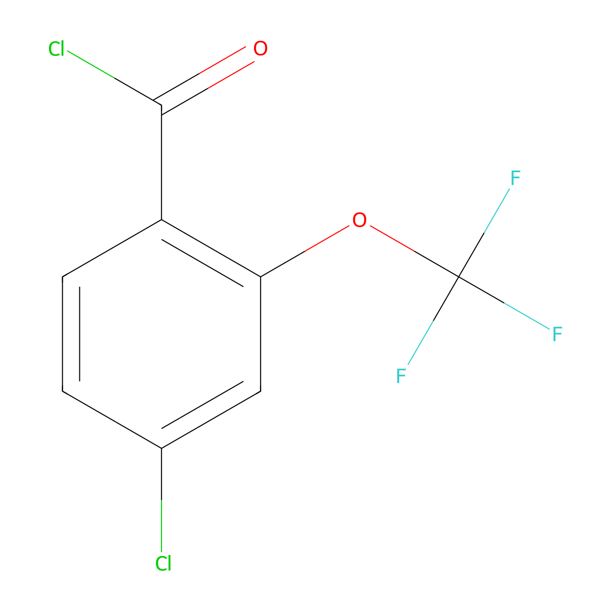 4-Chloro-2-(trifluoromethoxy)benzoyl chloride molecular structure, CAS 1261779-42-3