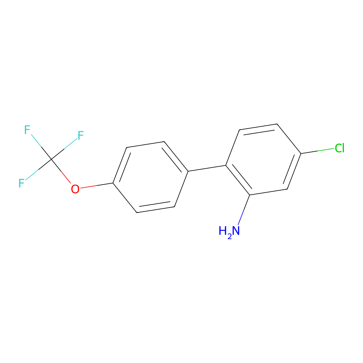 4-Chloro-4'-trifluoromethoxy-biphenyl-2-ylamine molecular structure, CAS 1261779-51-4