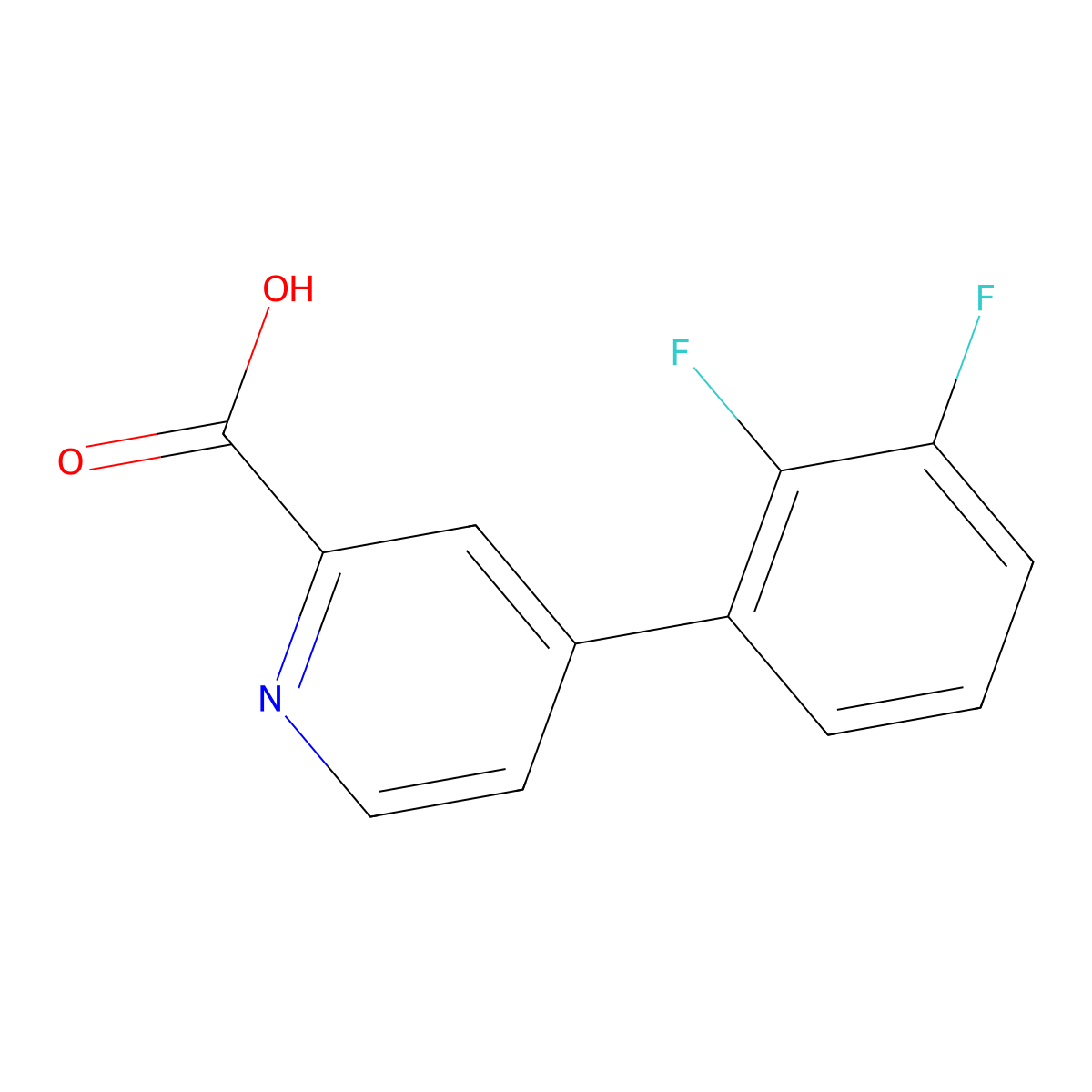 4-(2,3-Difluorophenyl)picolinic acid molecular structure, CAS 1261779-71-8