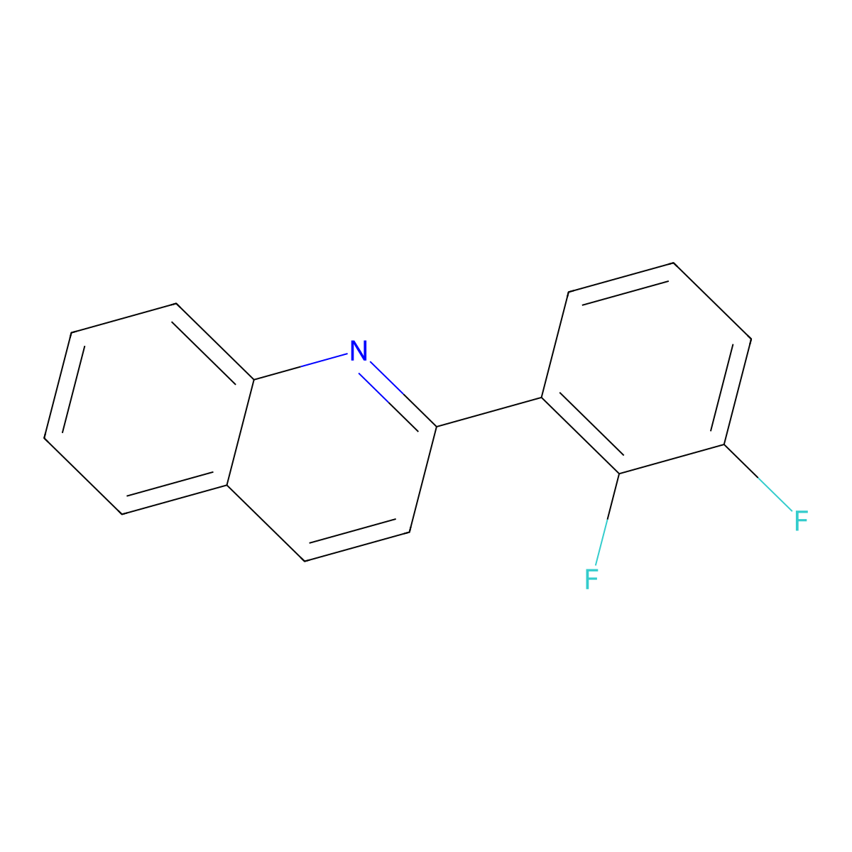 2-(2,3-Difluorophenyl)quinoline molecular structure, CAS 1261780-03-3