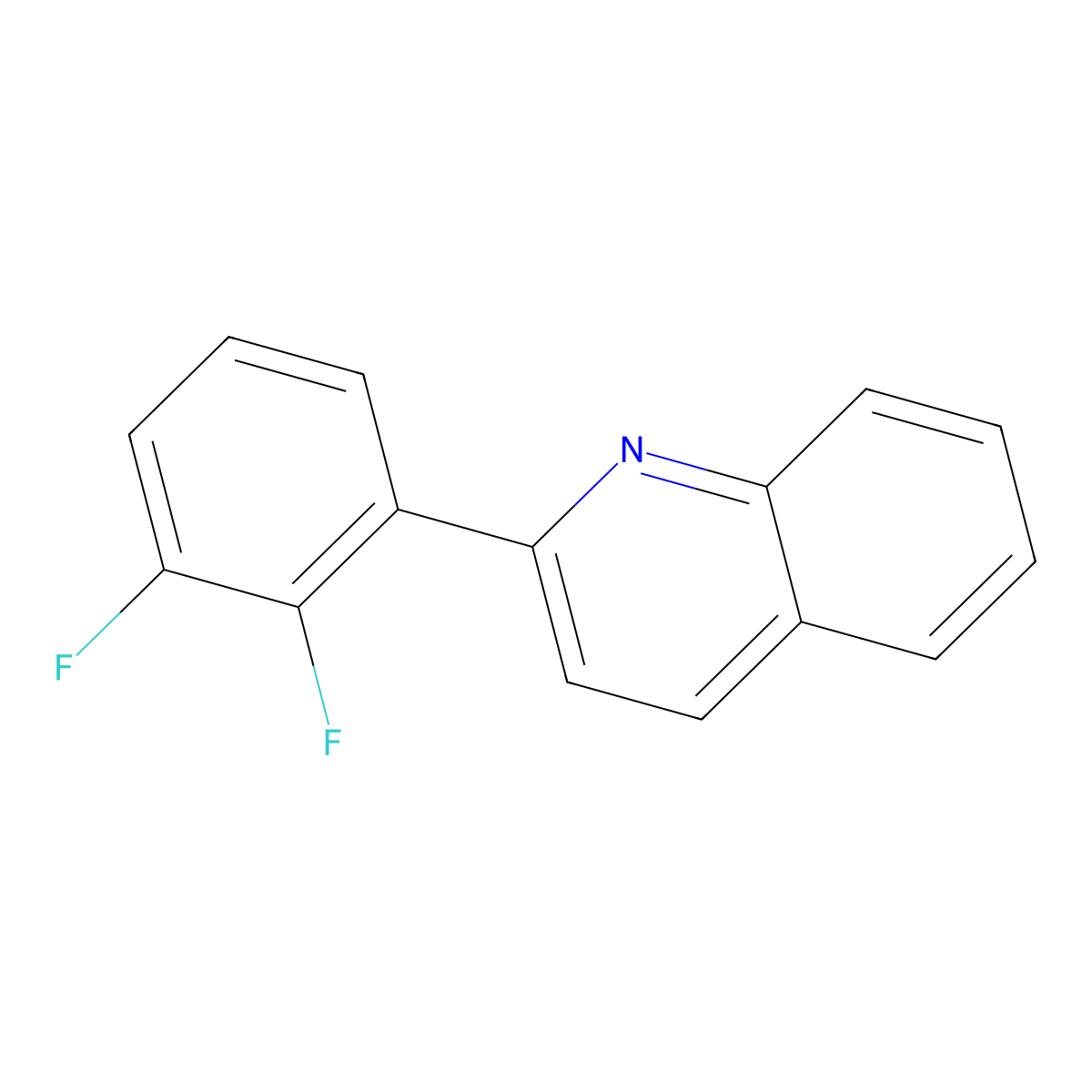 2-(2,3-Difluorophenyl)quinoline molecular structure, CAS 1261780-03-3