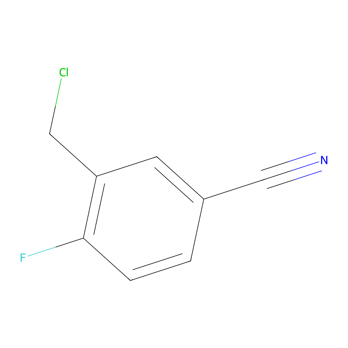 3-(Chloromethyl)-4-fluorobenzonitrile molecular structure, CAS 1261780-05-5
