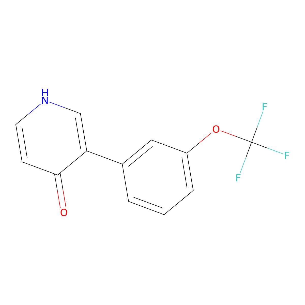 3-[3-(Trifluoromethoxy)phenyl]pyridin-4-ol molecular structure, CAS 1261780-91-9