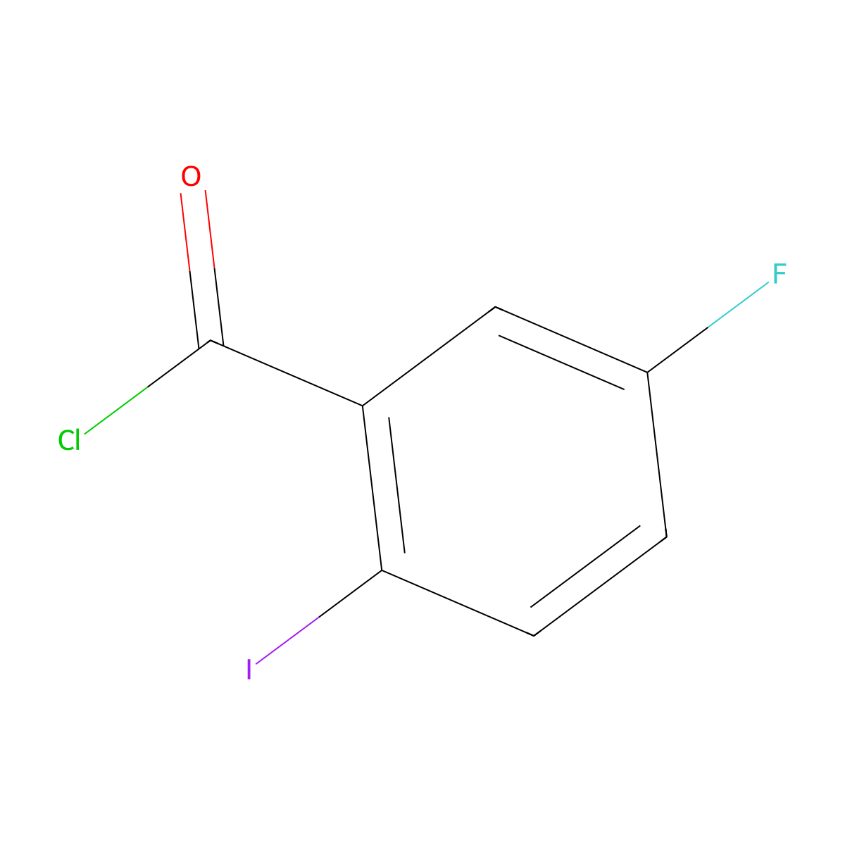 5-Fluoro-2-iodobenzoyl chloride molecular structure, CAS 1261781-96-7
