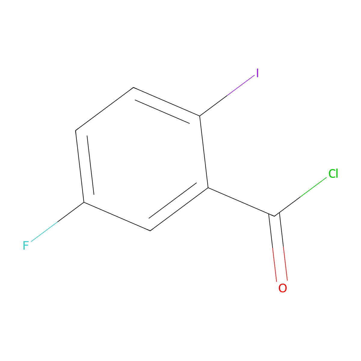 5-Fluoro-2-iodobenzoyl chloride molecular structure, CAS 1261781-96-7