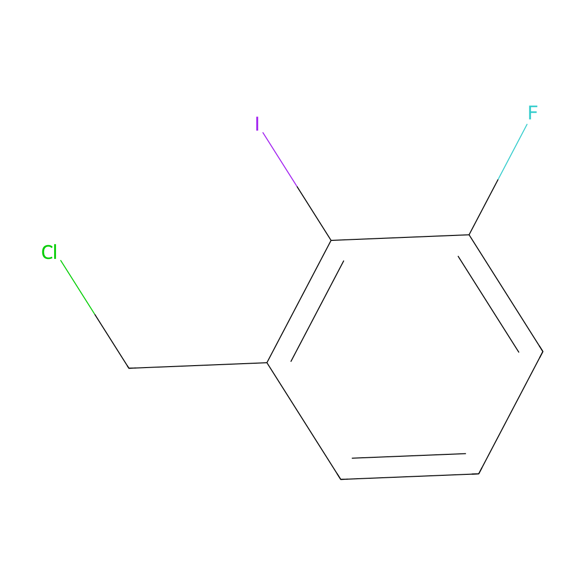 1-(Chloromethyl)-3-fluoro-2-iodobenzene molecular structure, CAS 1261782-19-7