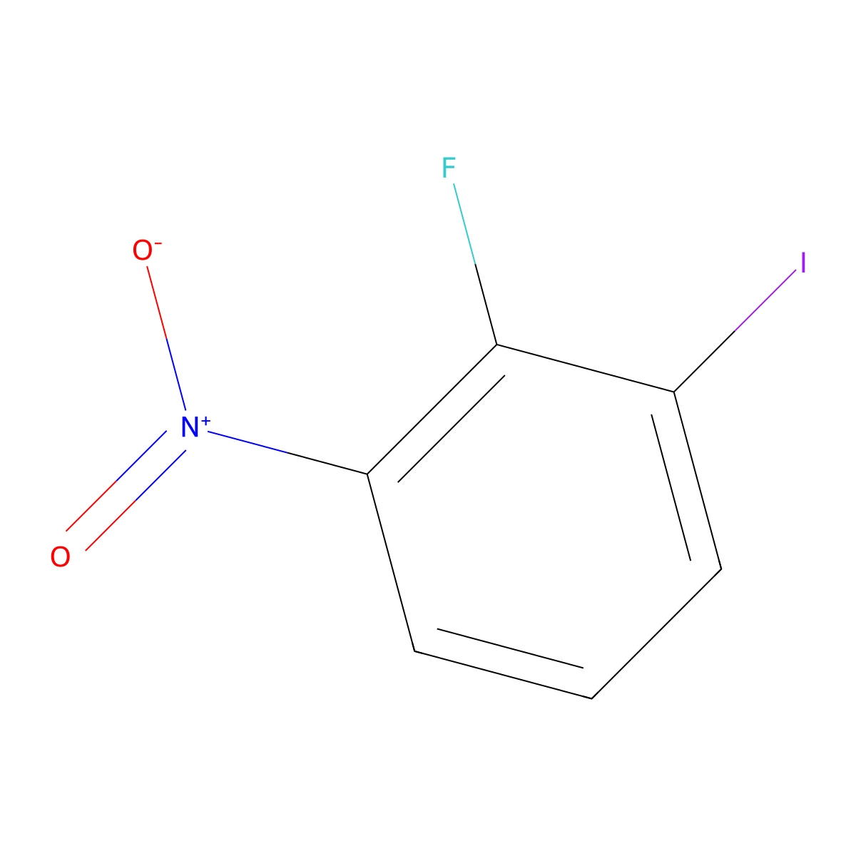 2-Fluoro-1-iodo-3-nitrobenzene molecular structure, CAS 1261782-23-3