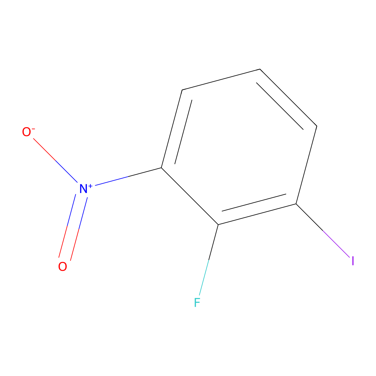 2-Fluoro-1-iodo-3-nitrobenzene molecular structure, CAS 1261782-23-3