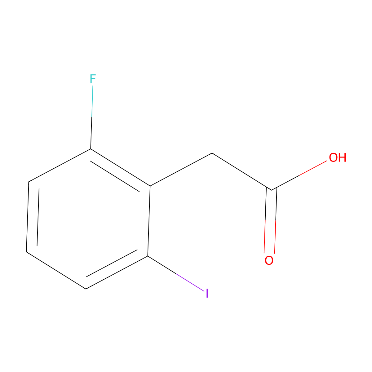 2-(2-Fluoro-6-iodophenyl)acetic acid molecular structure, CAS 1261782-26-6