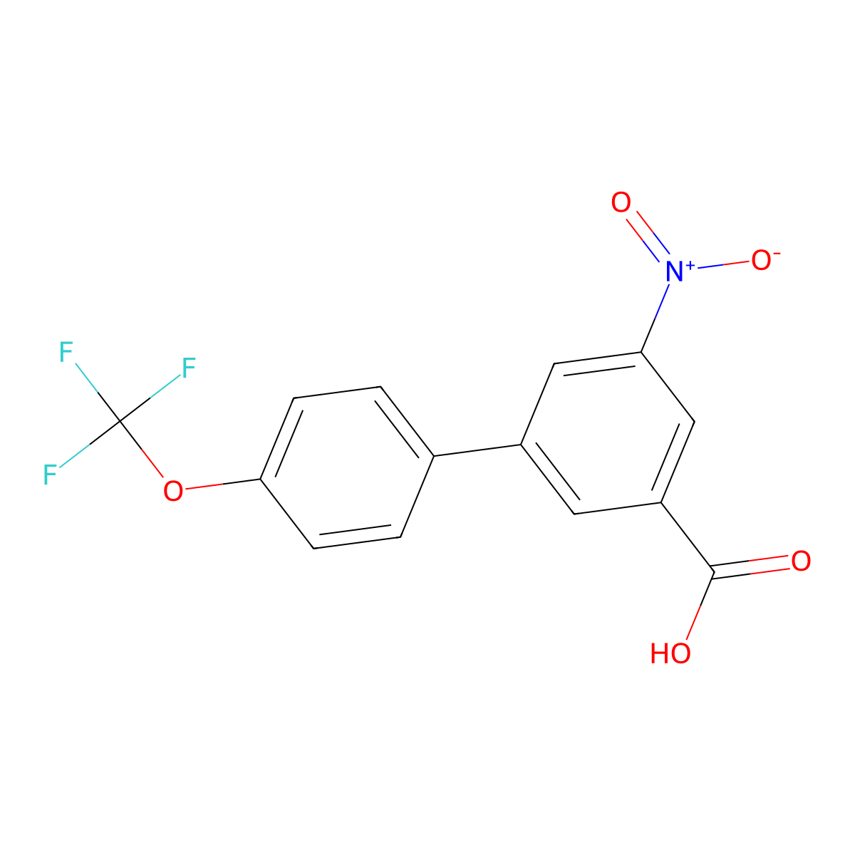 5-Nitro-3-(4-trifluoromethoxyphenyl)benzoic acid molecular structure, CAS 1261782-84-6