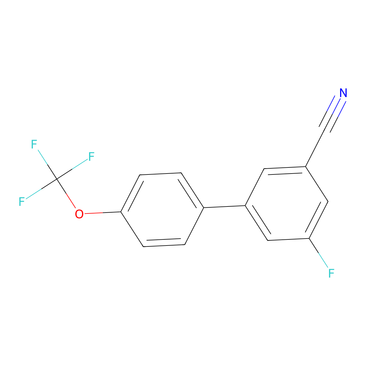 5-Fluoro-4'-(trifluoromethoxy)-[1,1'-biphenyl]-3-carbonitrile molecular structure, CAS 1261783-05-4