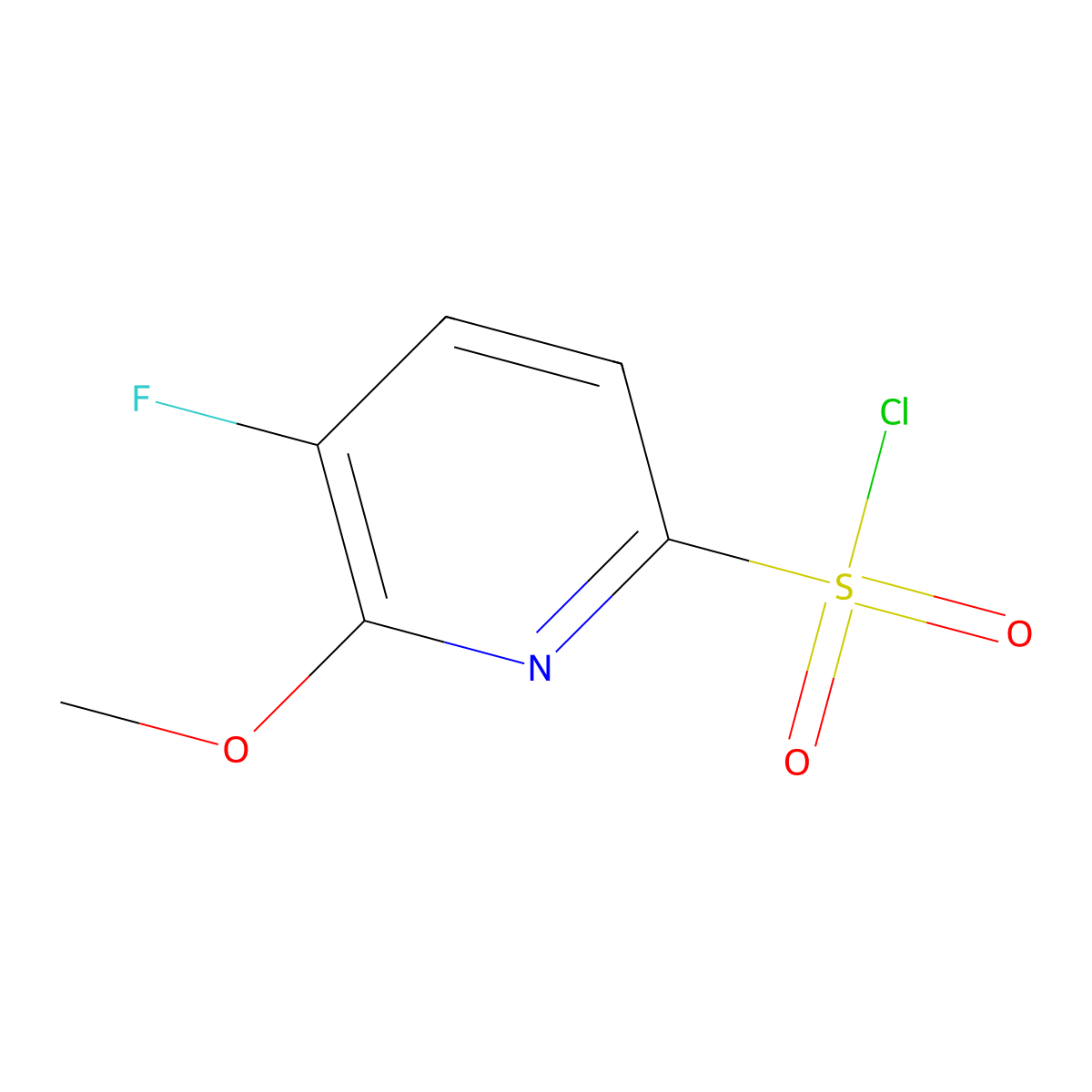 5-Fluoro-6-methoxypyridine-2-sulfonyl chloride molecular structure, CAS 1261783-55-4