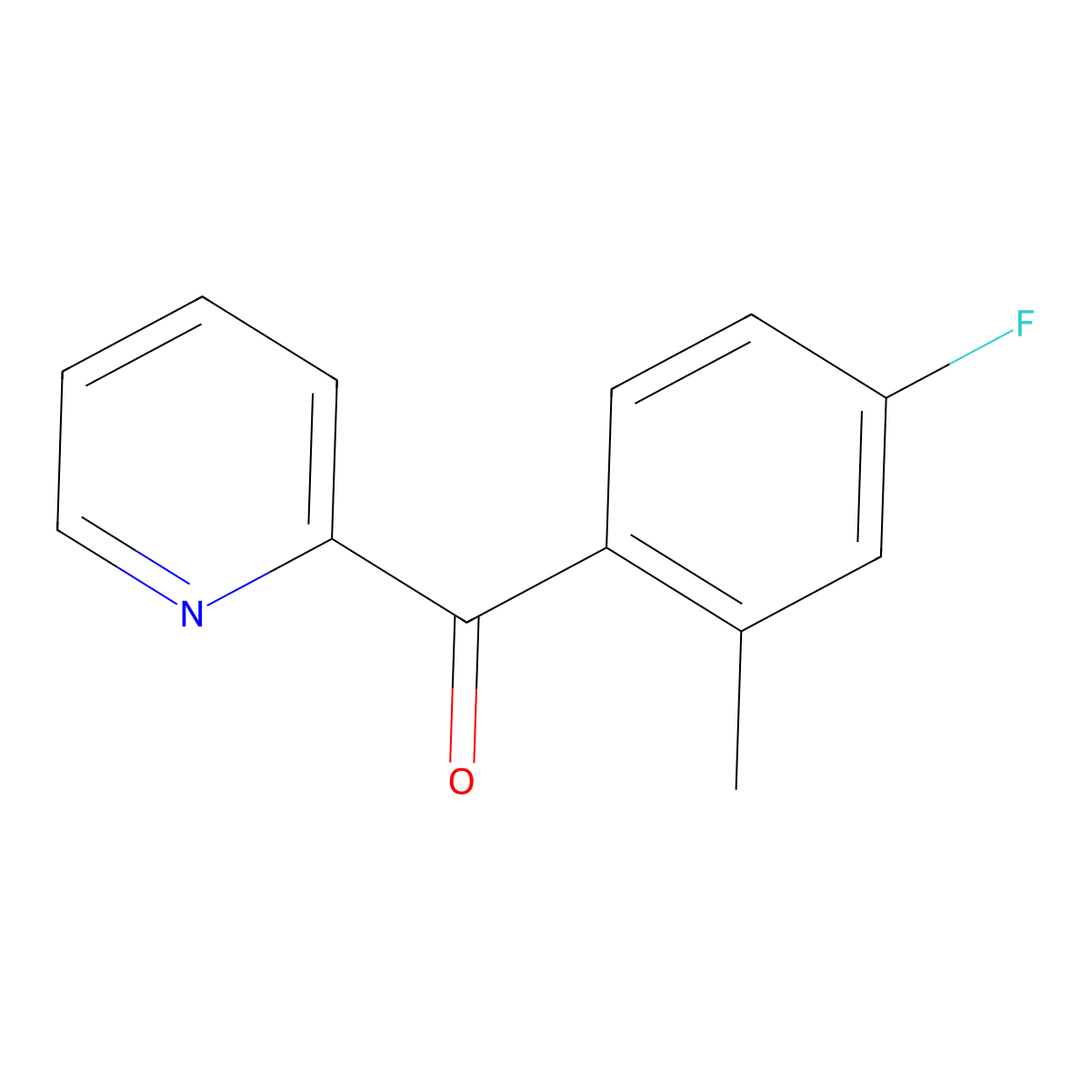 2-(4-Fluoro-2-methylbenzoyl)pyridine molecular structure, CAS 1261783-59-8
