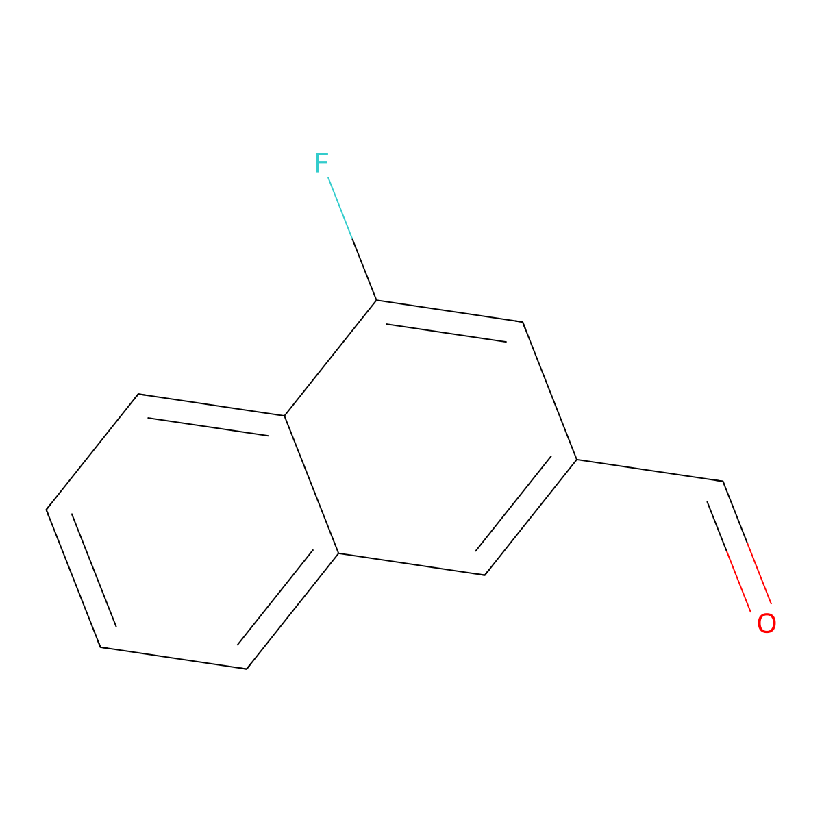 4-Fluoronaphthalene-2-carboxaldehyde molecular structure, CAS 1261783-61-2