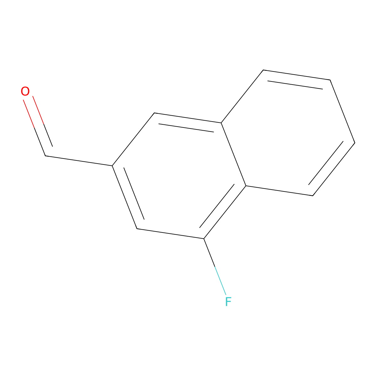 4-Fluoronaphthalene-2-carboxaldehyde molecular structure, CAS 1261783-61-2