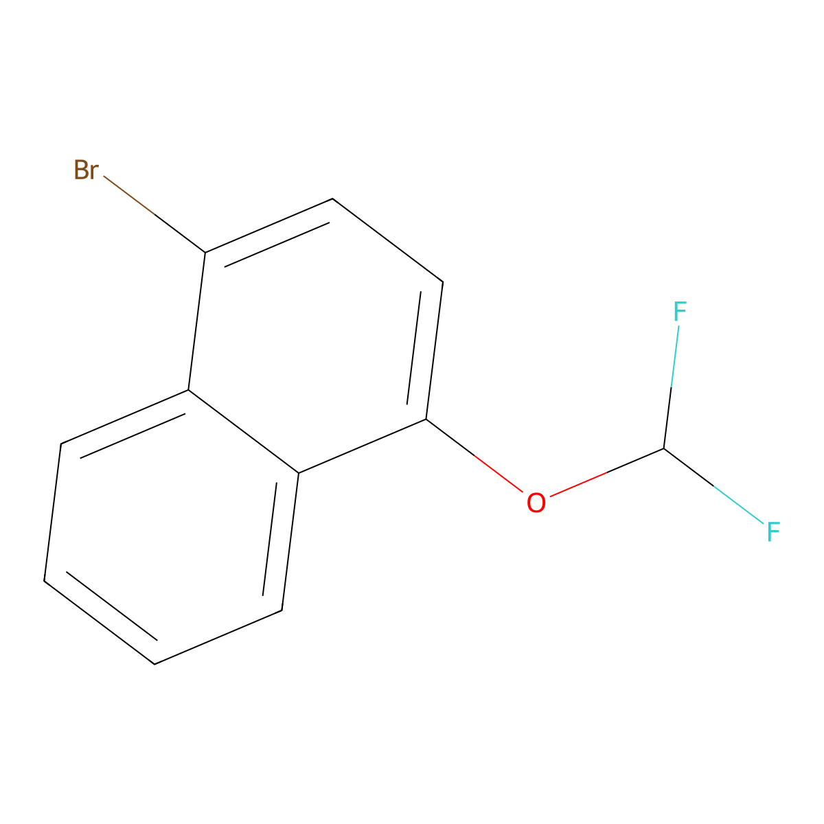 1-Bromo-4-(difluoromethoxy)naphthalene molecular structure, CAS 1261783-62-3