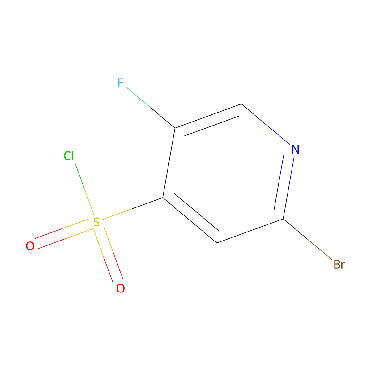 2-Bromo-5-fluoropyridine-4-sulfonyl chloride molecular structure, CAS 1261783-66-7