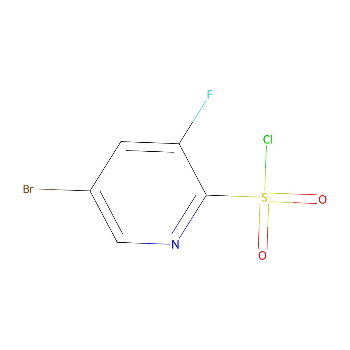 5-Bromo-3-fluoropyridine-2-sulfonyl chloride molecular structure, CAS 1261783-70-3