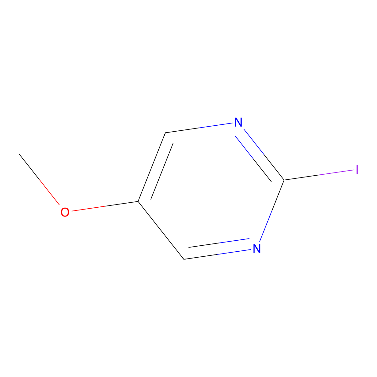2-Iodo-5-methoxypyrimidine molecular structure, CAS 1261783-95-2