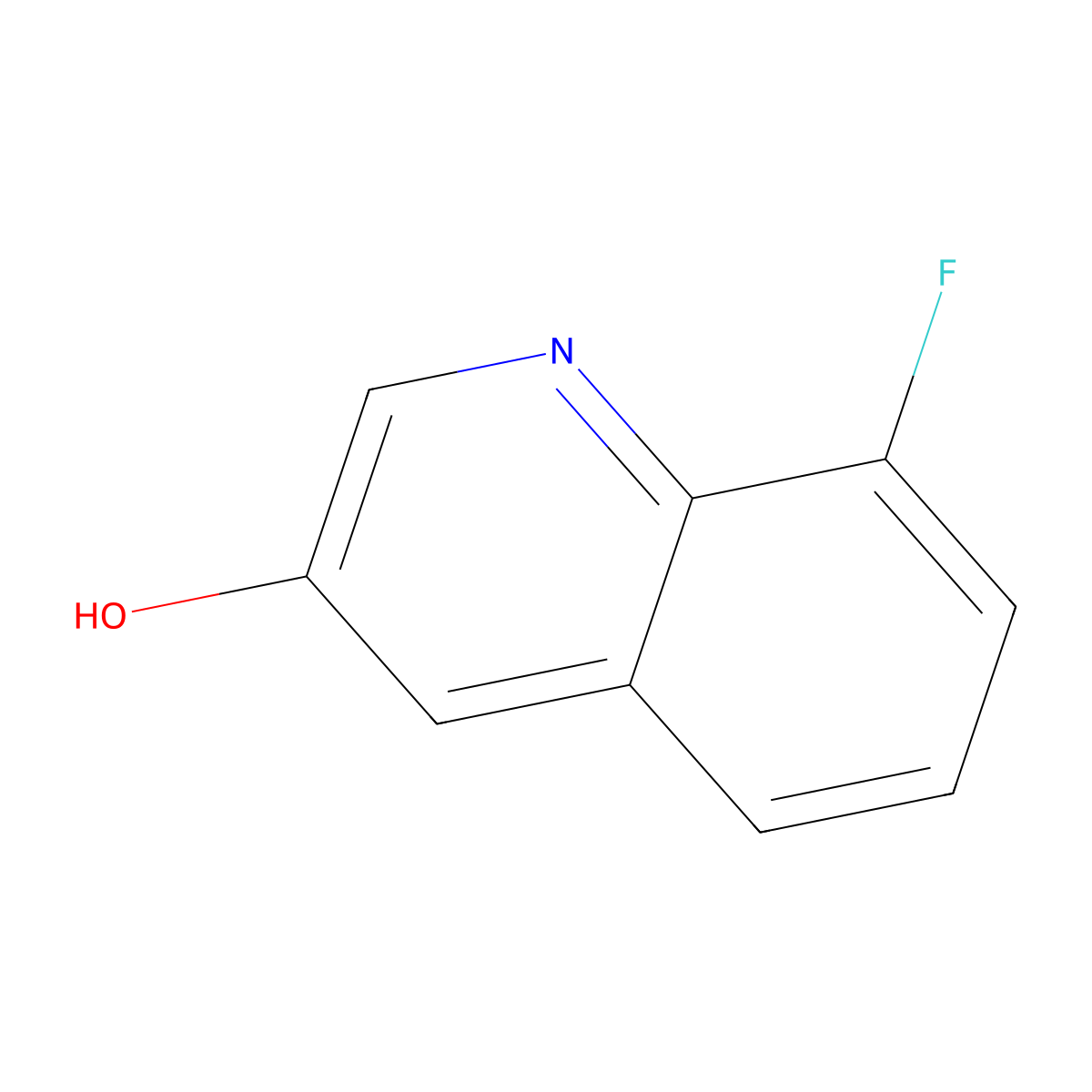 8-Fluoroquinolin-3-ol molecular structure, CAS 1261784-49-9