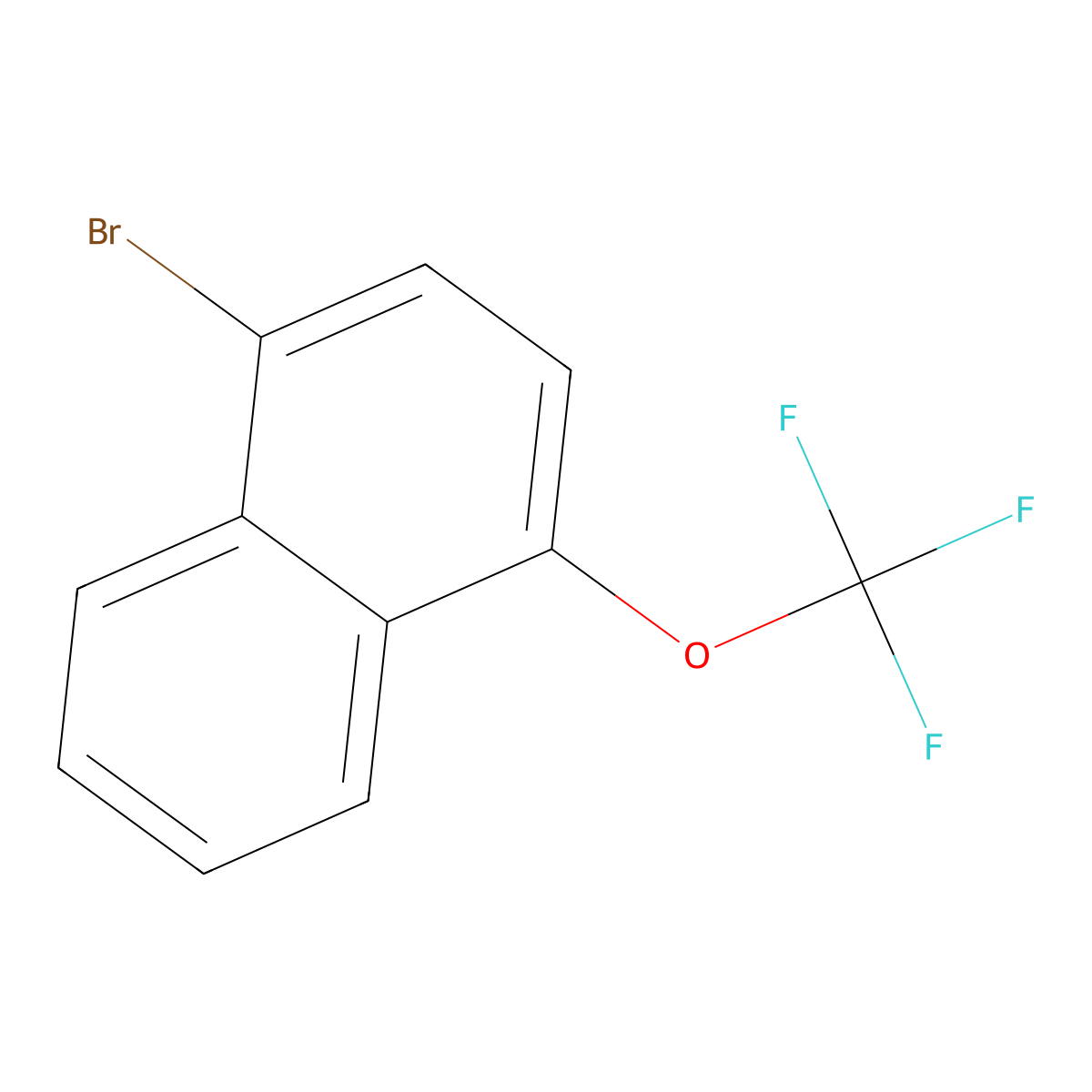1-Bromo-4-(trifluoromethoxy)naphthalene molecular structure, CAS 1261784-61-5