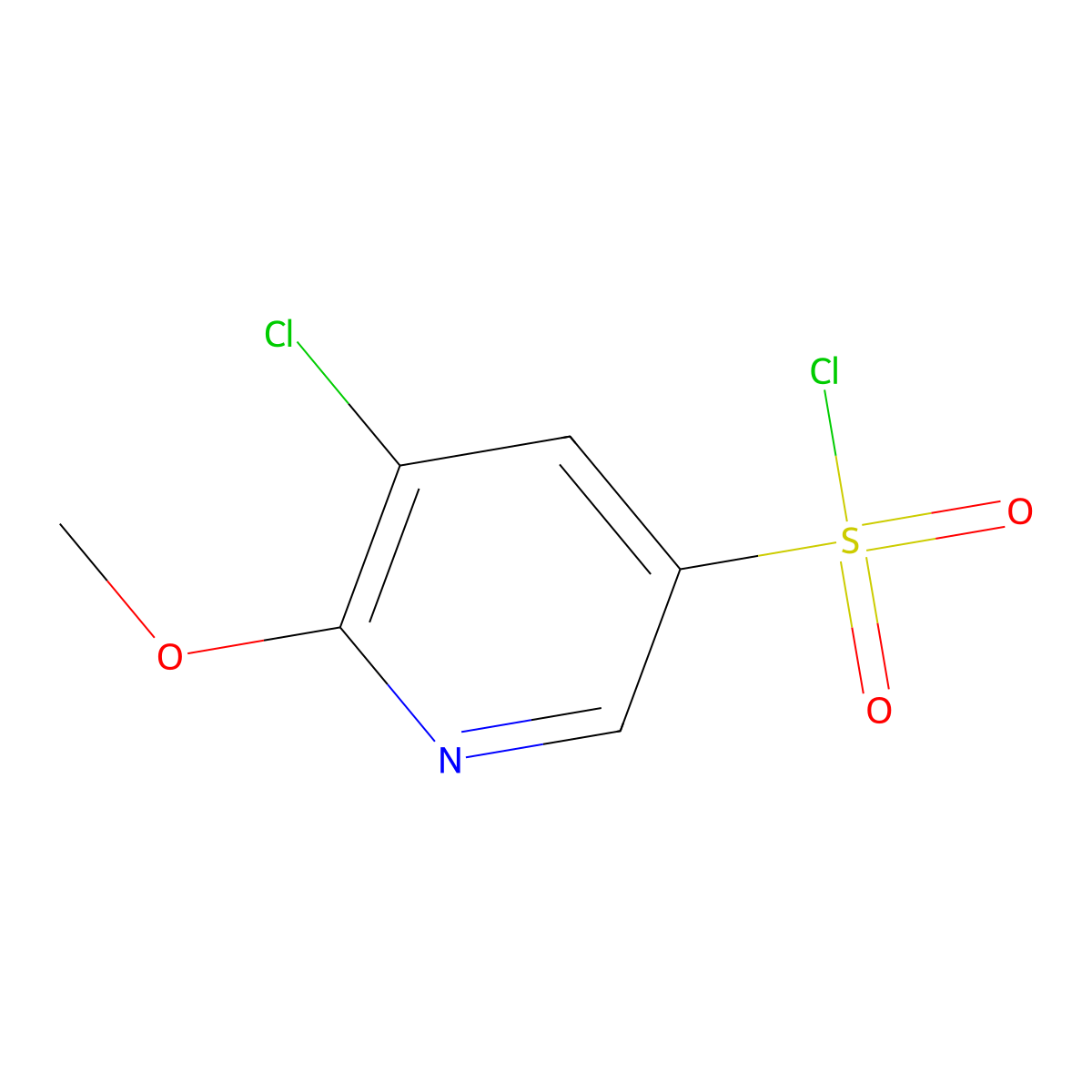 5-Chloro-6-methoxypyridine-3-sulfonyl chloride molecular structure, CAS 1261785-22-1
